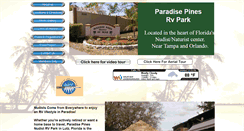 Desktop Screenshot of paradisepinesrvpark.com